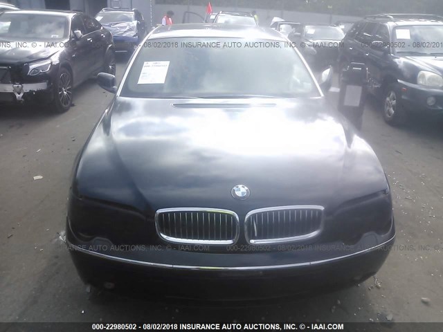WBAGN63452DR07529 - 2002 BMW 745 LI BLACK photo 6