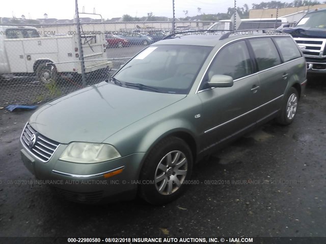 WVWVD63B63E124873 - 2003 VOLKSWAGEN PASSAT GLS GREEN photo 2