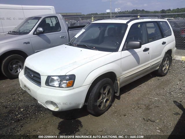 JF1SG65653H771828 - 2003 SUBARU FORESTER 2.5XS WHITE photo 2