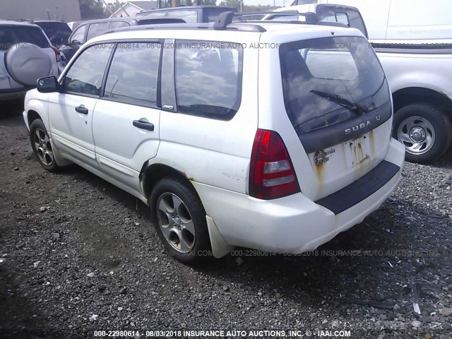 JF1SG65653H771828 - 2003 SUBARU FORESTER 2.5XS Blanc photo 3