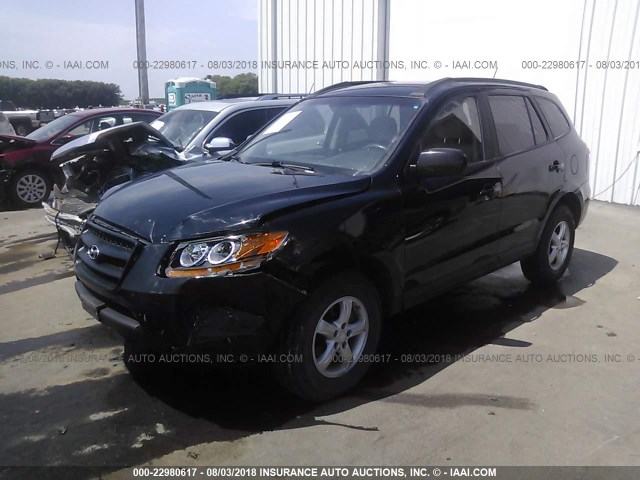 5NMSG13D68H216066 - 2008 HYUNDAI SANTA FE GLS BLACK photo 2