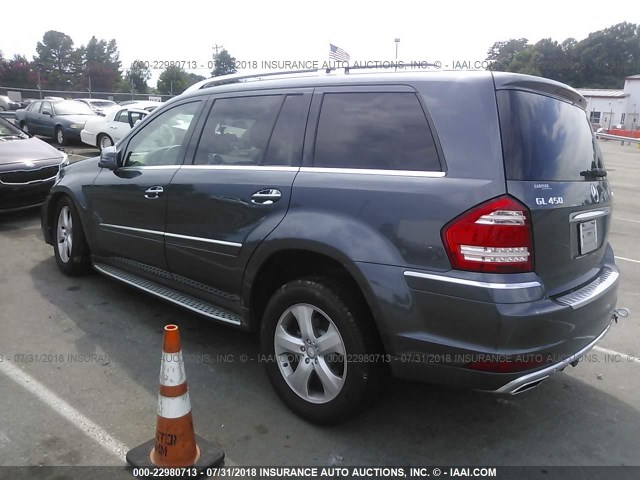 4JGBF7BE6CA797311 - 2012 MERCEDES-BENZ GL 450 4MATIC GRAY photo 3