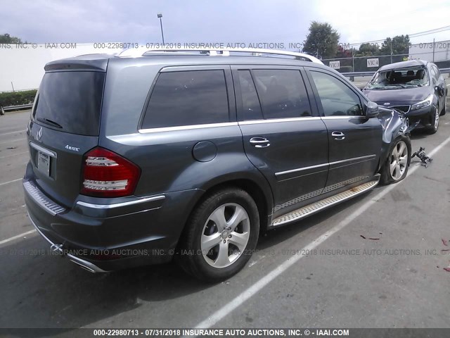 4JGBF7BE6CA797311 - 2012 MERCEDES-BENZ GL 450 4MATIC GRAY photo 4