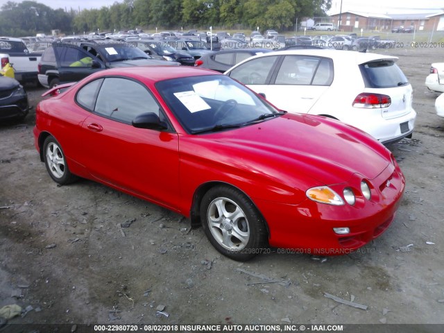 KMHJG25F11U219936 - 2001 HYUNDAI TIBURON RED photo 1