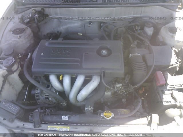1NXBR12E1YZ339928 - 2000 TOYOTA COROLLA VE/CE/LE SILVER photo 10