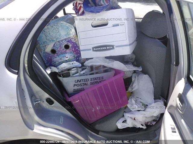 1NXBR12E1YZ339928 - 2000 TOYOTA COROLLA VE/CE/LE SILVER photo 8