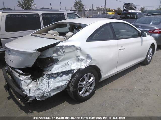 4T1CA30P98U146907 - 2008 TOYOTA CAMRY SOLARA SE/SLE/SPORT WHITE photo 4
