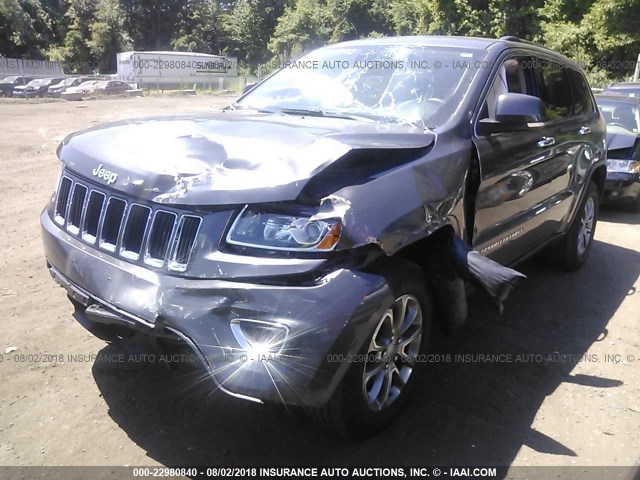 1C4RJFBG7EC566650 - 2014 JEEP GRAND CHEROKEE LIMITED GRAY photo 2