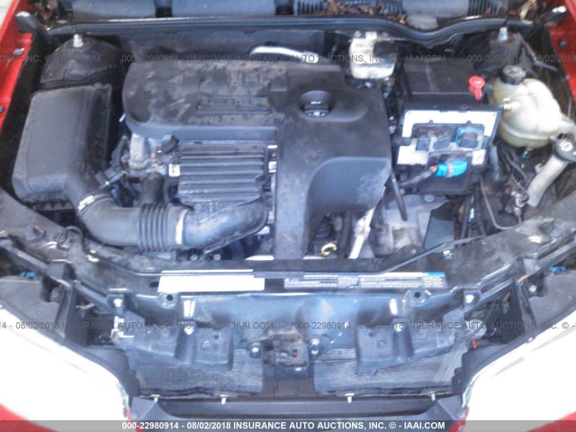 1G8AW15F86Z126241 - 2006 SATURN ION LEVEL 3 RED photo 10