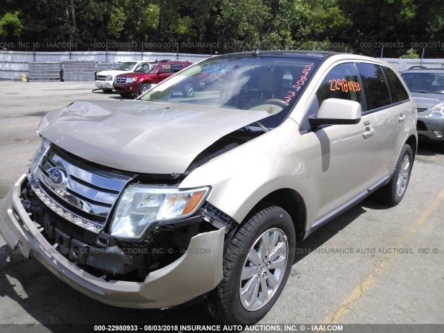 2FMDK49C27BA70586 - 2007 FORD EDGE SEL PLUS TAN photo 2