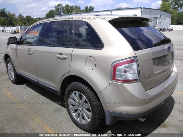 2FMDK49C27BA70586 - 2007 FORD EDGE SEL PLUS TAN photo 3