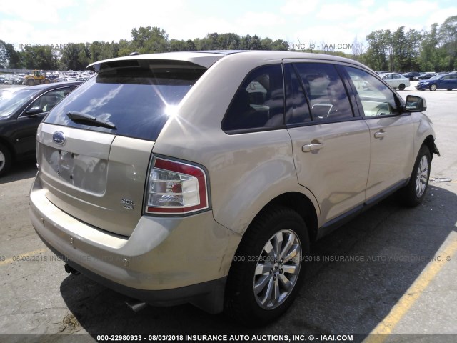 2FMDK49C27BA70586 - 2007 FORD EDGE SEL PLUS TAN photo 4