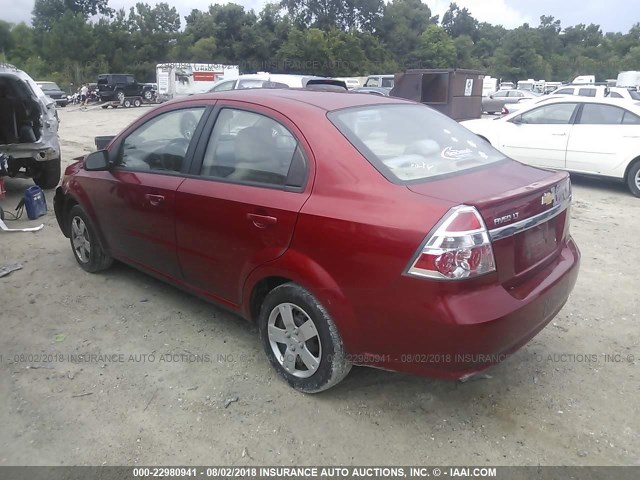 KL1TD5DE6BB134501 - 2011 CHEVROLET AVEO LS/LT RED photo 3