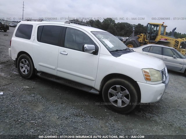 5N1AA08A04N709479 - 2004 NISSAN ARMADA SE/LE WHITE photo 1