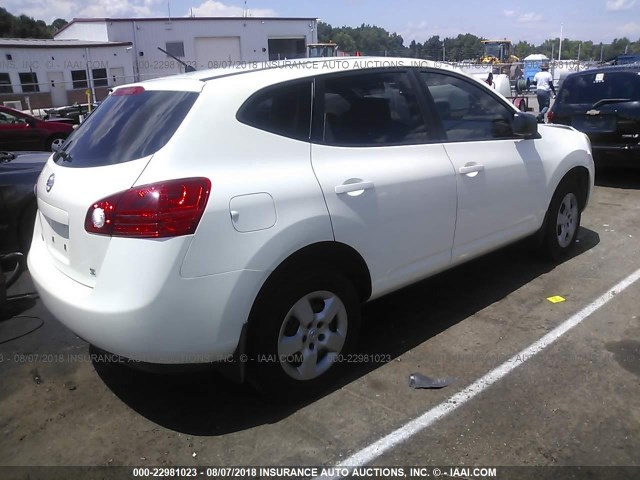 JN8AS58T58W016461 - 2008 NISSAN ROGUE S/SL WHITE photo 4