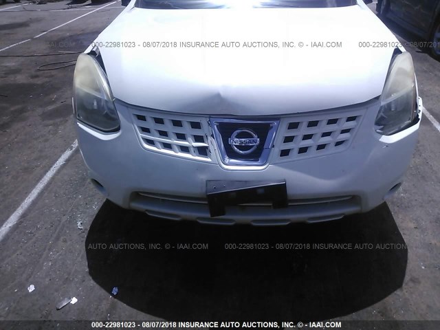 JN8AS58T58W016461 - 2008 NISSAN ROGUE S/SL WHITE photo 6