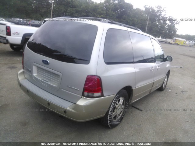 2FMZA58254BA57477 - 2004 FORD FREESTAR LIMITED GRAY photo 4