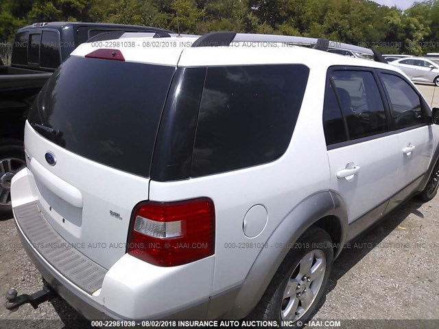 1FMDK02197GA41516 - 2007 FORD FREESTYLE SEL WHITE photo 4