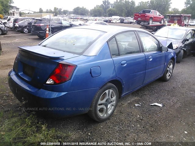 1G8AK52F33Z173907 - 2003 SATURN ION LEVEL 3 BLUE photo 4