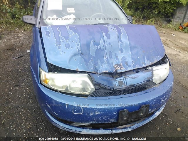 1G8AK52F33Z173907 - 2003 SATURN ION LEVEL 3 BLUE photo 6
