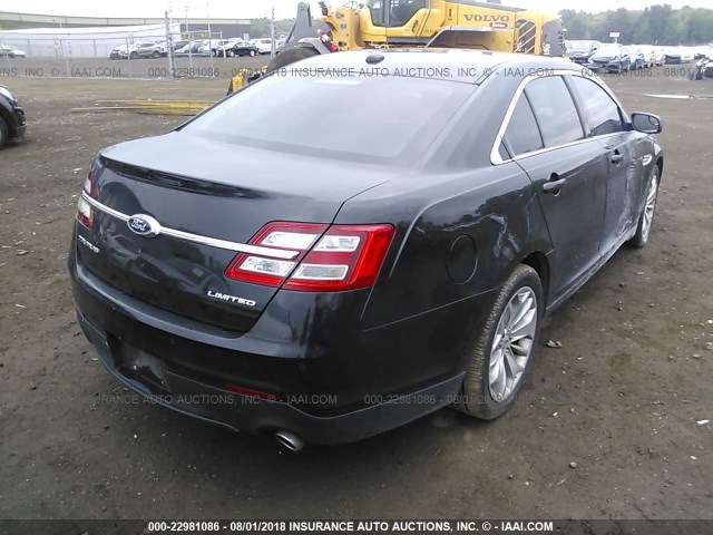 1FAHP2F80DG133898 - 2013 FORD TAURUS LIMITED BLACK photo 4