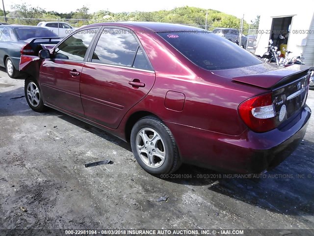 4T1BE32K94U283907 - 2004 TOYOTA CAMRY LE/XLE/SE Tünd qırmızı foto 3