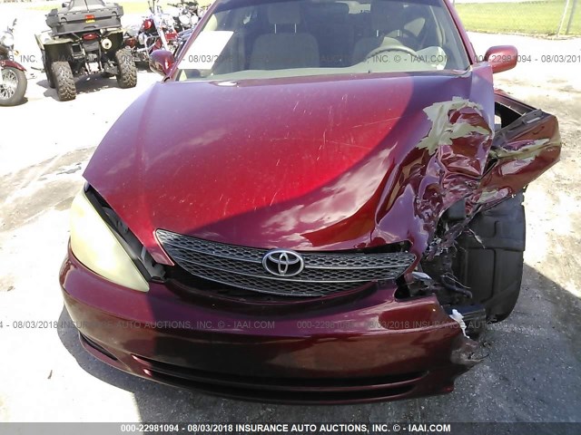 4T1BE32K94U283907 - 2004 TOYOTA CAMRY LE/XLE/SE Tünd qırmızı foto 6
