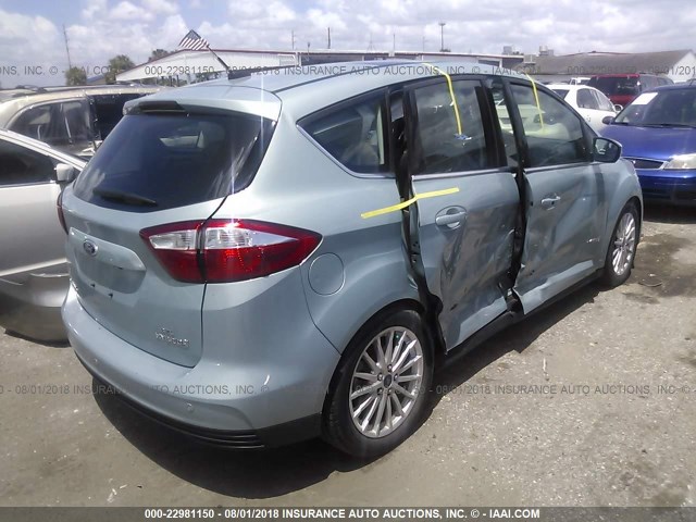 1FADP5BUXEL515867 - 2014 FORD C-MAX SEL Light Blue photo 4