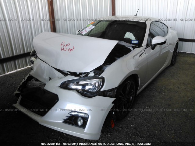 JF1ZCAC15E9606041 - 2014 SUBARU BRZ 2.0 LIMITED WHITE photo 2