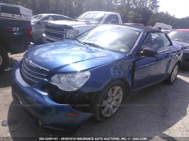 1C3BC5ED2AN116222 - 2010 CHRYSLER SEBRING TOURING BLUE photo 2