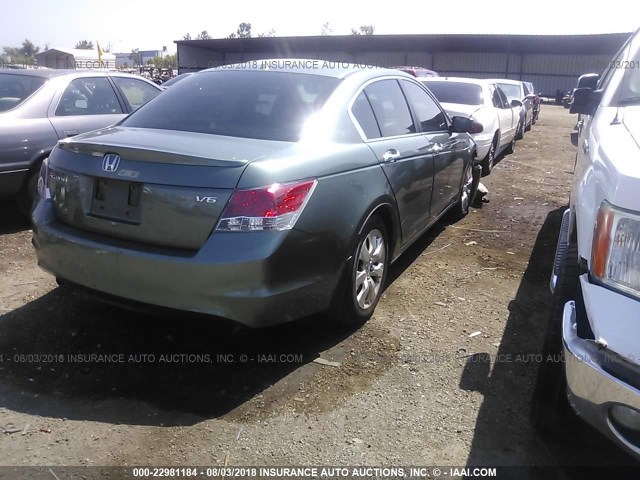 1HGCP36888A007616 - 2008 HONDA ACCORD EXL GREEN photo 4