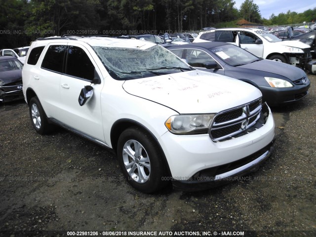 1C4RDHDG8CC237937 - 2012 DODGE DURANGO CREW WHITE photo 1