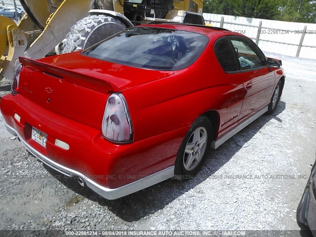 2G1WX15K219332379 - 2001 CHEVROLET MONTE CARLO SS RED photo 4