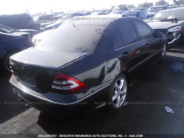 WDBRF52H36F748199 - 2006 MERCEDES-BENZ C GENERATION 2006 230 BLACK photo 4