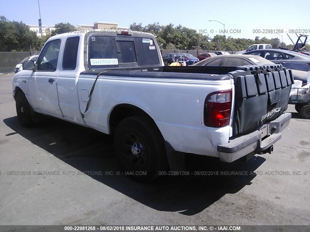 1FTYR14V12PB60239 - 2002 FORD RANGER SUPER CAB WHITE photo 3