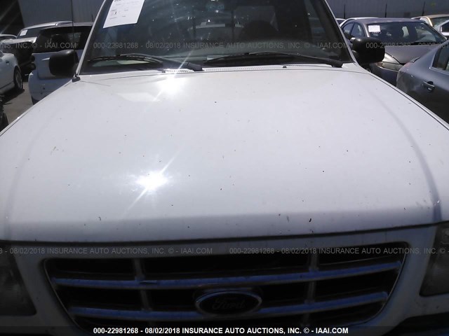 1FTYR14V12PB60239 - 2002 FORD RANGER SUPER CAB WHITE photo 6