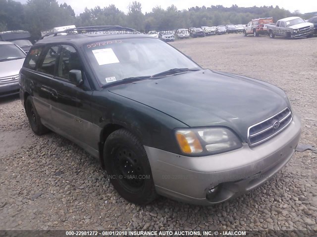 4S3BH686417667790 - 2001 SUBARU LEGACY OUTBACK LIMITED GREEN photo 1