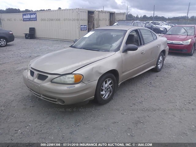 1G2NF52EX4M575705 - 2004 PONTIAC GRAND AM SE1 GOLD photo 2