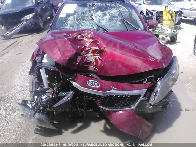 KNAGN4A78B5158379 - 2011 KIA OPTIMA EX/SX RED photo 6