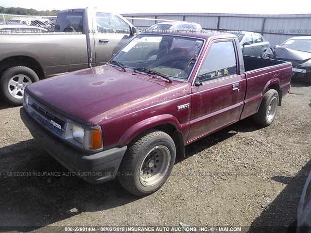 JM2UF1130P0393146 - 1993 MAZDA B2200 SHORT BED MAROON photo 2