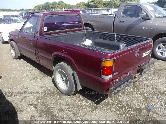 JM2UF1130P0393146 - 1993 MAZDA B2200 SHORT BED MAROON photo 3