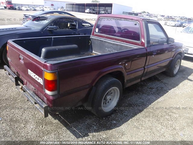 JM2UF1130P0393146 - 1993 MAZDA B2200 SHORT BED MAROON photo 4