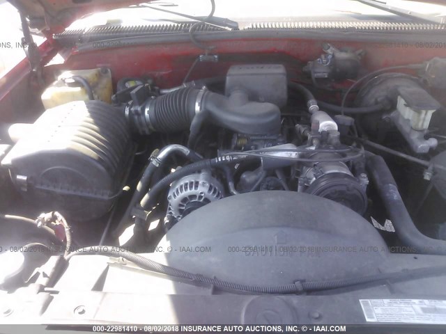 1GTGC24R2YR162763 - 2000 GMC SIERRA C2500 RED photo 10