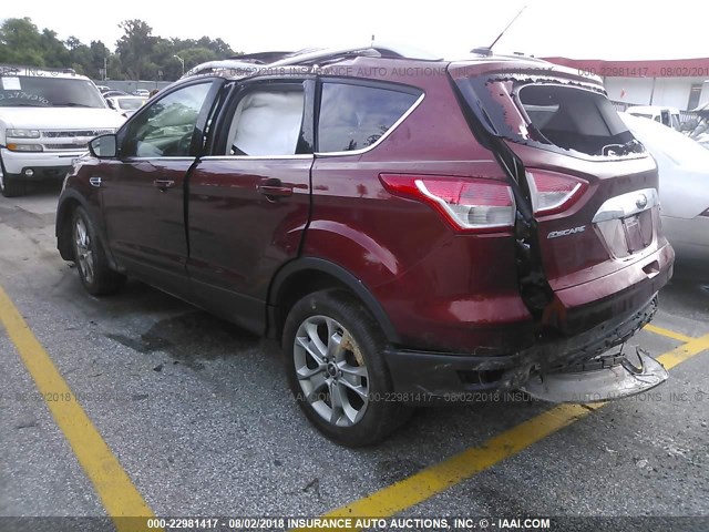 1FMCU9JX6FUA86817 - 2015 FORD ESCAPE TITANIUM RED photo 3