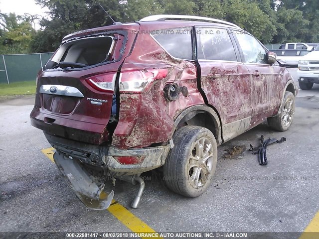 1FMCU9JX6FUA86817 - 2015 FORD ESCAPE TITANIUM RED photo 4