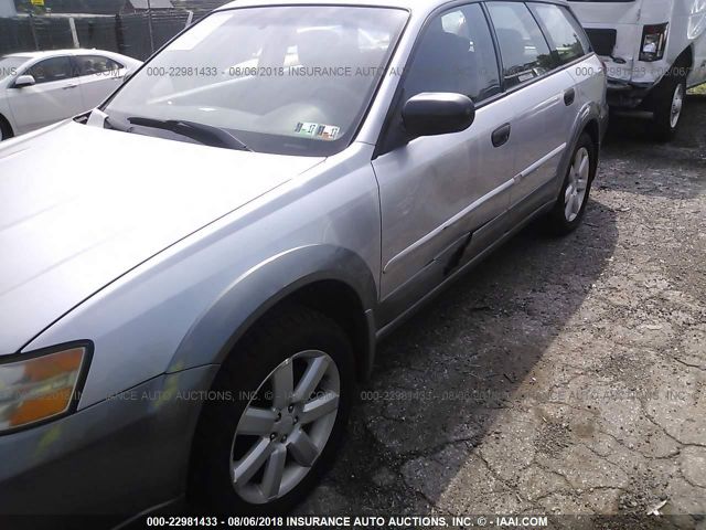 4S4BP61C376333117 - 2007 SUBARU LEGACY OUTBACK 2.5I SILVER photo 6