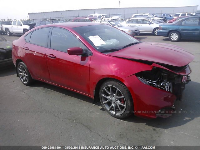 1C3CDFBB1ED833023 - 2014 DODGE DART SXT RED photo 1