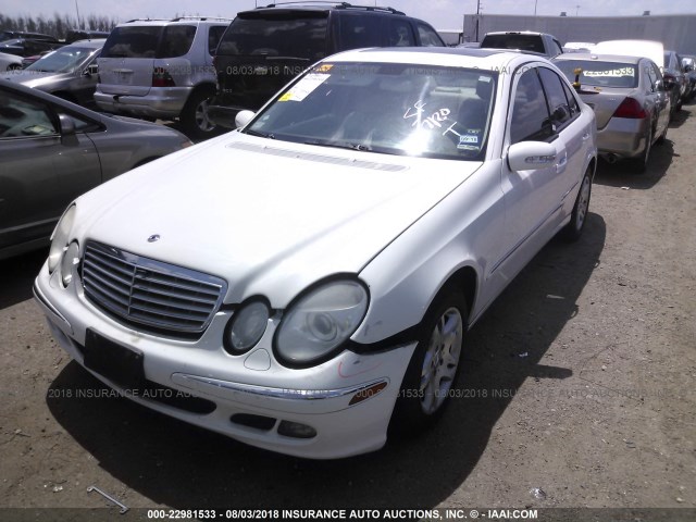 WDBUF87J76X184395 - 2006 MERCEDES-BENZ E 350 4MATIC WHITE photo 2