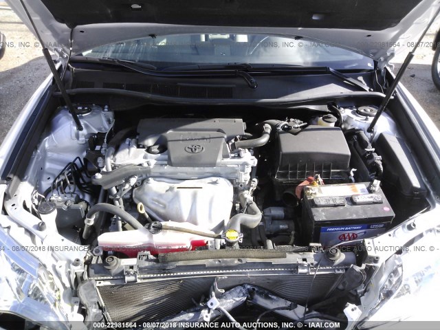 4T1BF1FK7DU245247 - 2013 TOYOTA CAMRY L/SE/LE/XLE 银色 照片 10