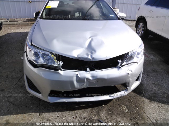4T1BF1FK7DU245247 - 2013 TOYOTA CAMRY L/SE/LE/XLE 银色 照片 6